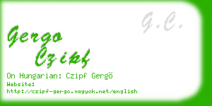 gergo czipf business card